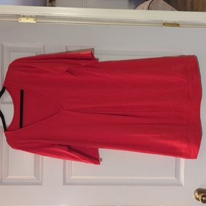 3/4 sleeve, V neck, knee length dress